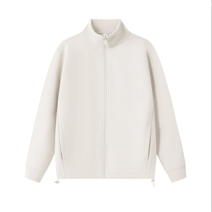 Zipper stand up collar cardigan jacket
