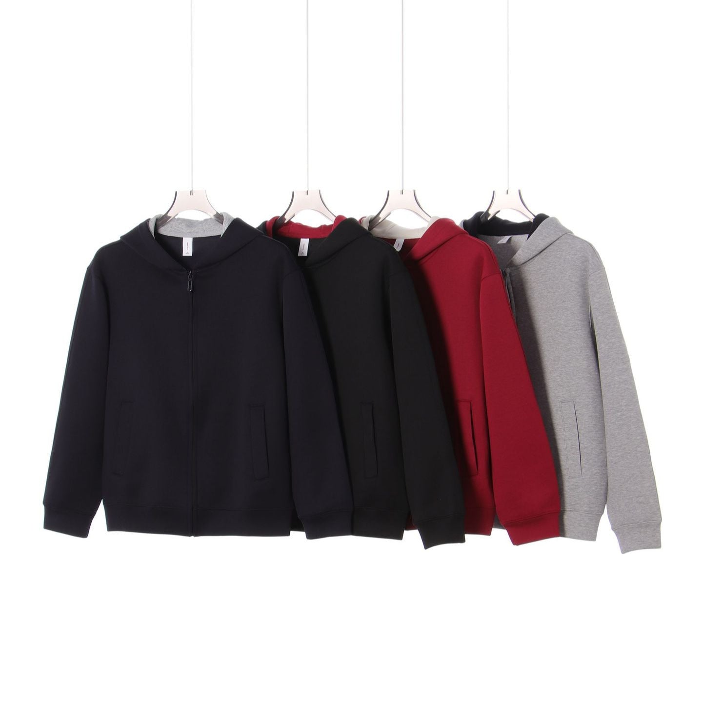 Color blocked zipper cardigan jacket