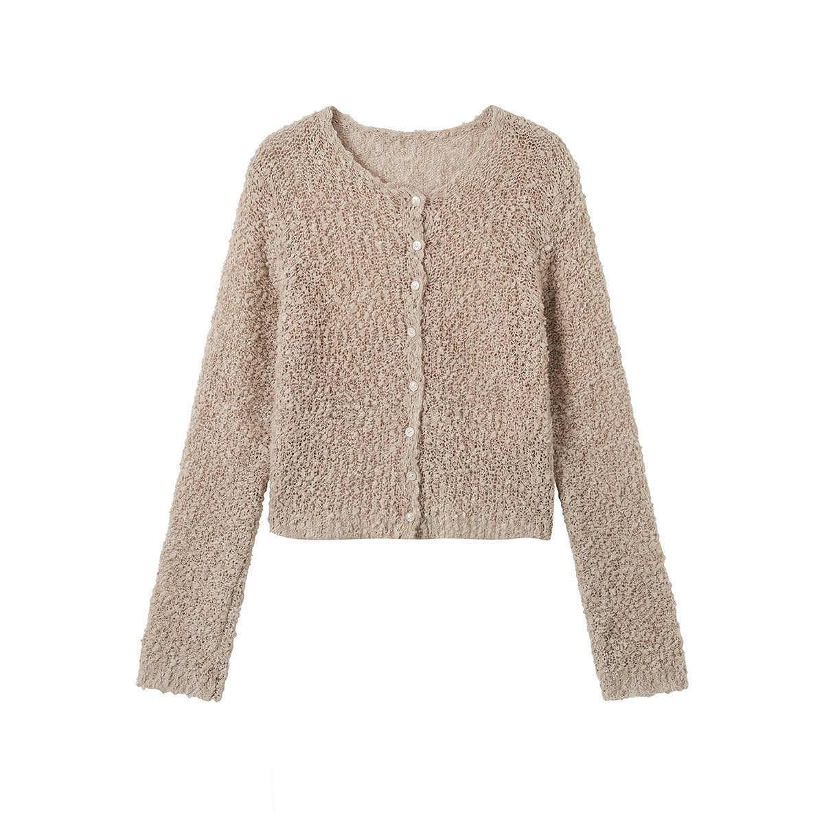 Deer West Circle Knit Wool Cardigan for Women Autumn New Hollow-Out Slimming Top