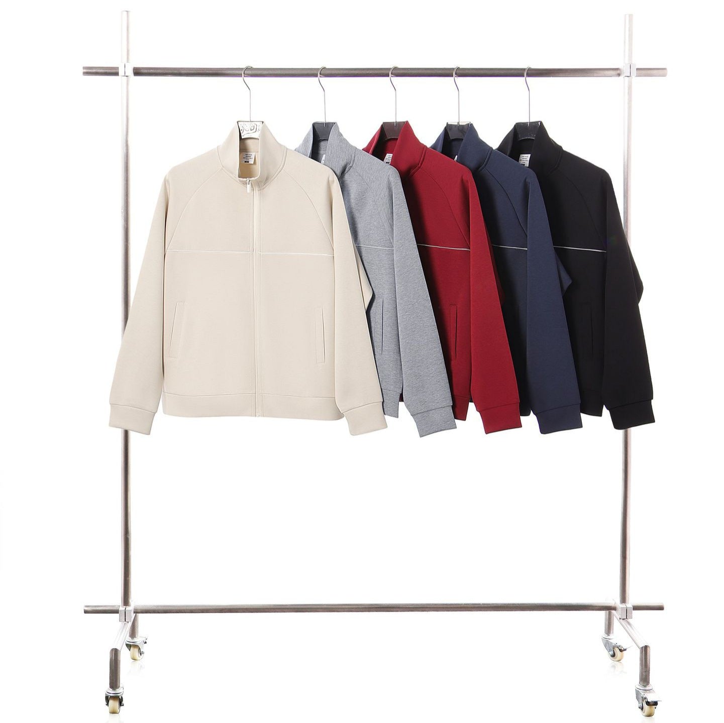 Stand up collar zipper jacket for men