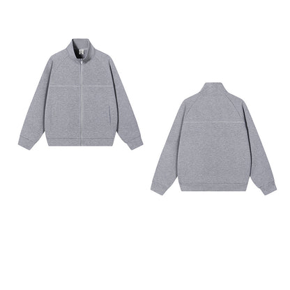 Stand up collar zipper jacket for men