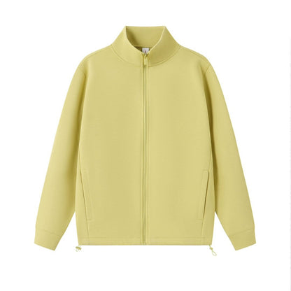 Zipper stand up collar cardigan jacket