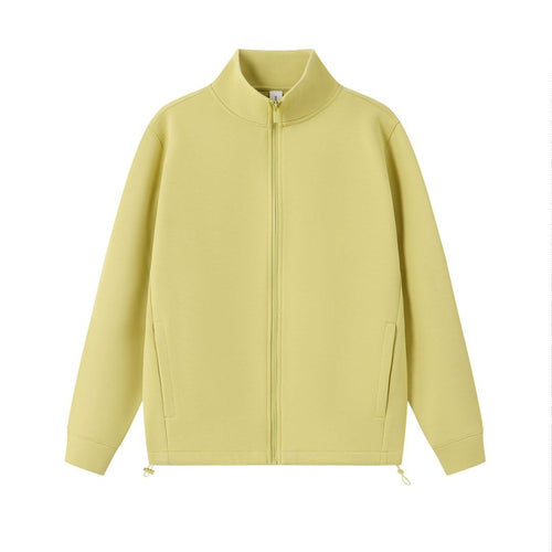 Zipper stand up collar cardigan jacket
