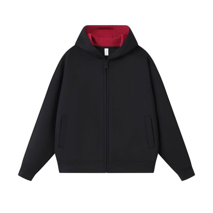 Color blocked zipper cardigan jacket